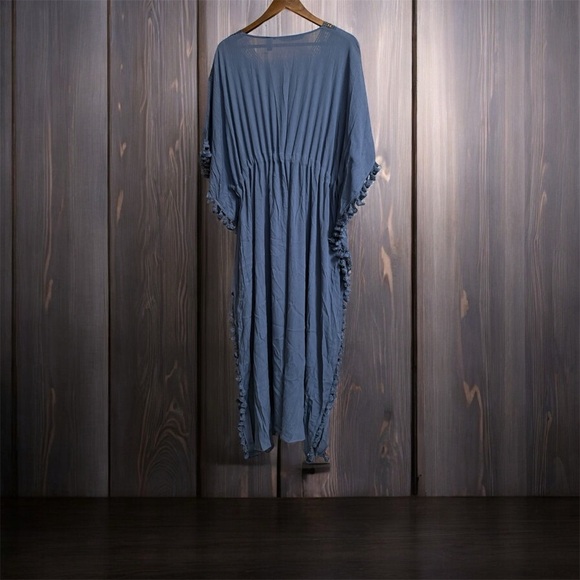 Michael Stars Blue Farrah Cafton Women's Cover-Up - Picture 3 of 5
